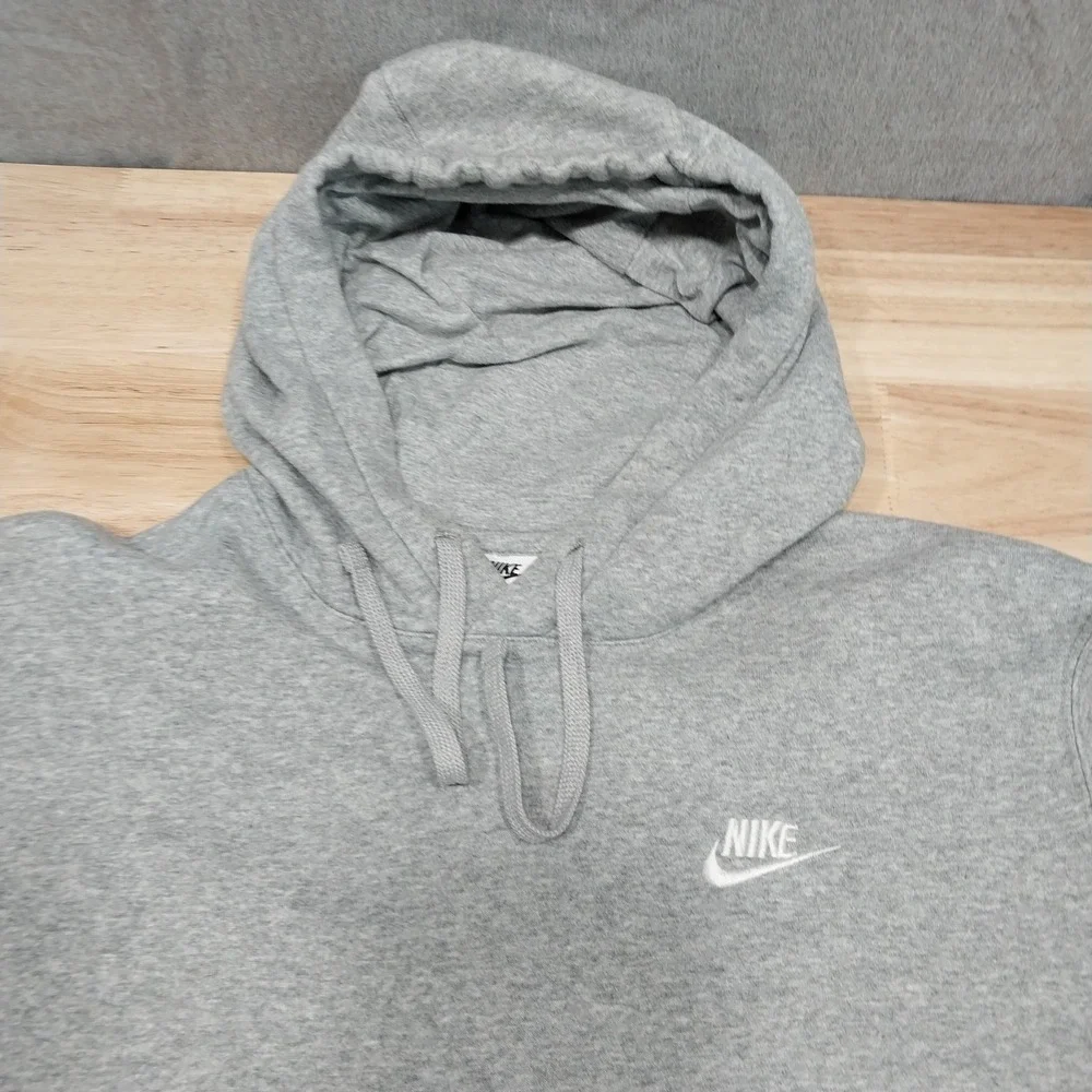 Nike Mens Hoodie Sportswear Club Fleece BV2654-063 Small Gray